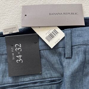 🏆 NWT Banana Republic Linen Slim Fit Trousers 🏆